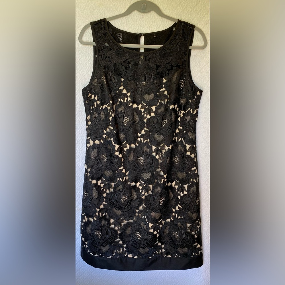 White House & Black Market Women’s Sleeveless Black Lace Sheath Dress